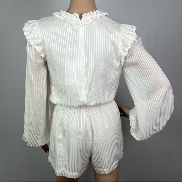 NEW CAMI NYC WHITE STRIPED ROMPER - Picture 8 of 12